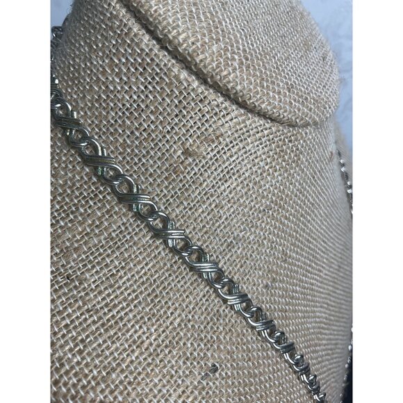 Long Monet Silver Chain Necklace With Dog Pendant - Picture 3 of 5